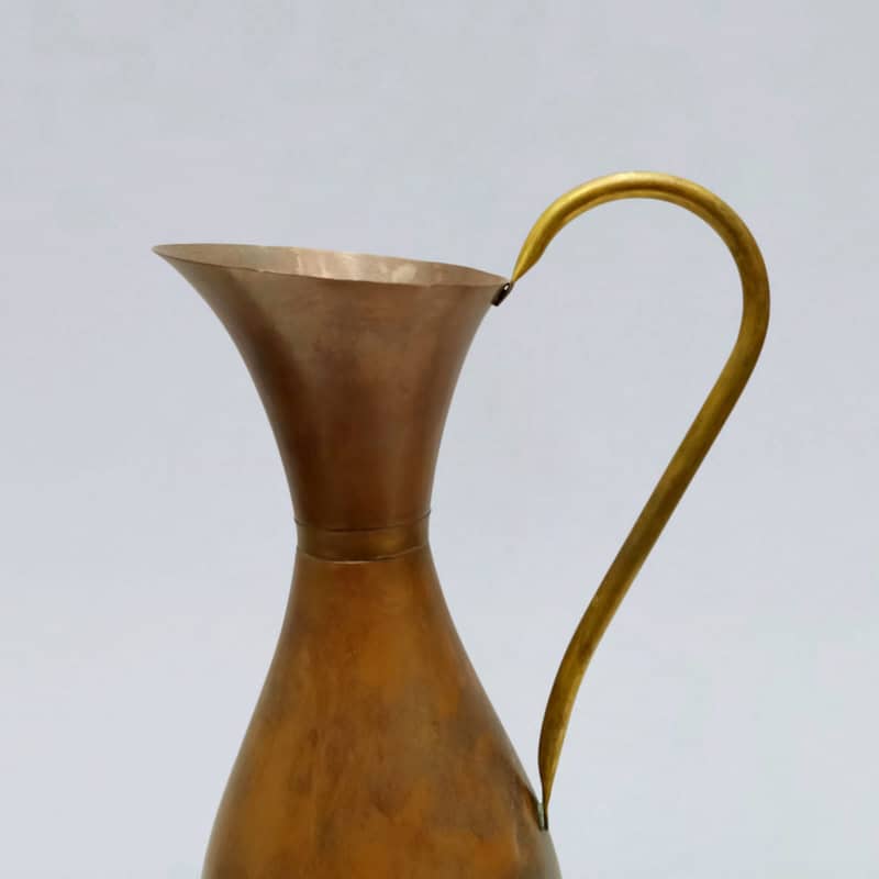 Elegant Vintage Solid Copper Jug with Matching Mug Set 3