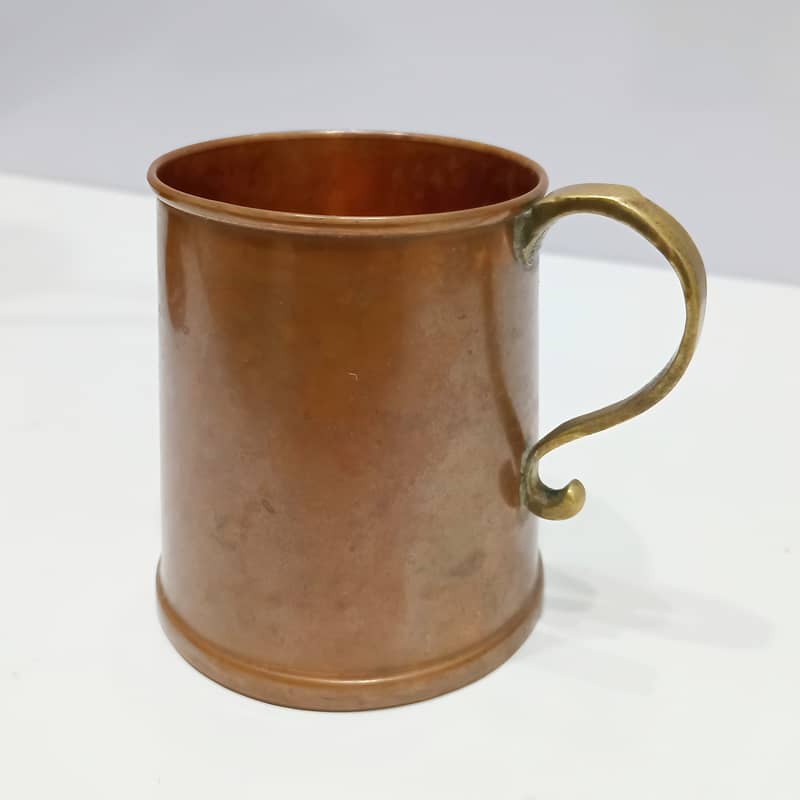 Elegant Vintage Solid Copper Jug with Matching Mug Set 5