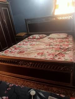 King Bed 2 Sides Table Matress