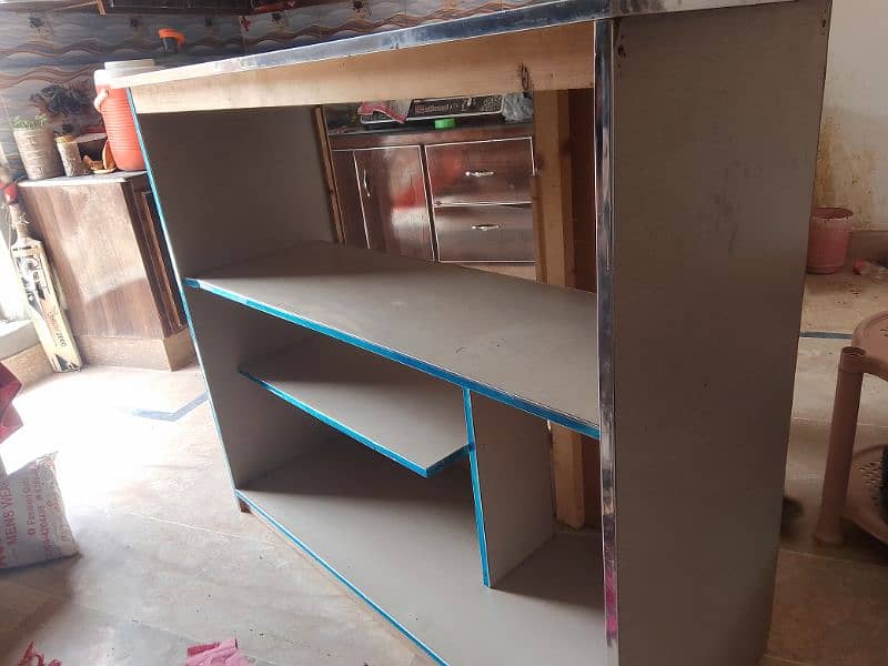 shop counter table display and almari 1