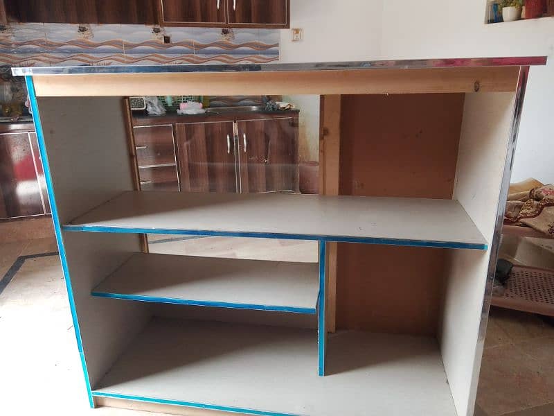 shop counter table display and almari 2