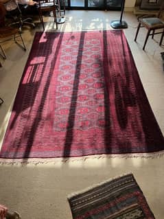 Antique Hand-Knotted Woolen Carpet