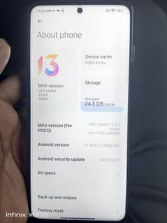Poco x3 pro 6+128Gb only screen glass crack  working 100percent ok