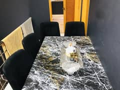 6 SEATER NEW DESIGN MARBLE DINING TABLE