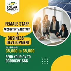 female staff required accountant assistant business development