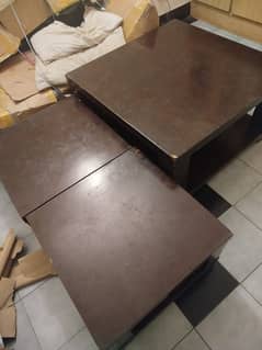 2 small side tables and 1 centre table