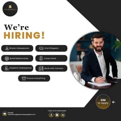 SALESPERSON & FEMALE HR REQUIRED FOR DISPATCH