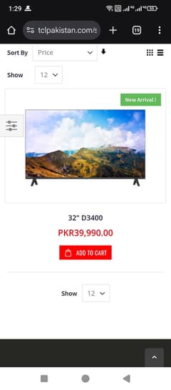 TCL Led 32inch "D3400"