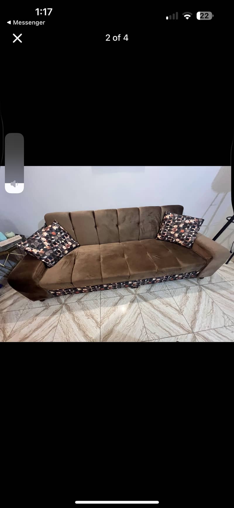 Sofa come beds and table set of 3  selling urgent due to shifting 2