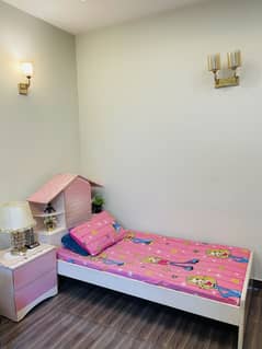 Kids Single Bed with Dollhouse Headboard