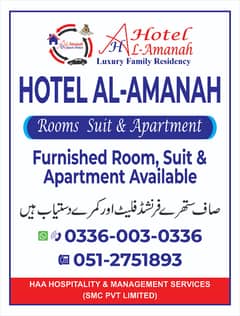 TWO BED APARTMENT AVAILABLE FOR RENT ON DAILY WEEKLY E-11/2 MARKA