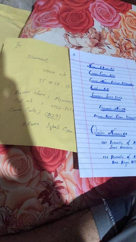 Allama Iqbal Open University Handwriting Assignment likhway 8