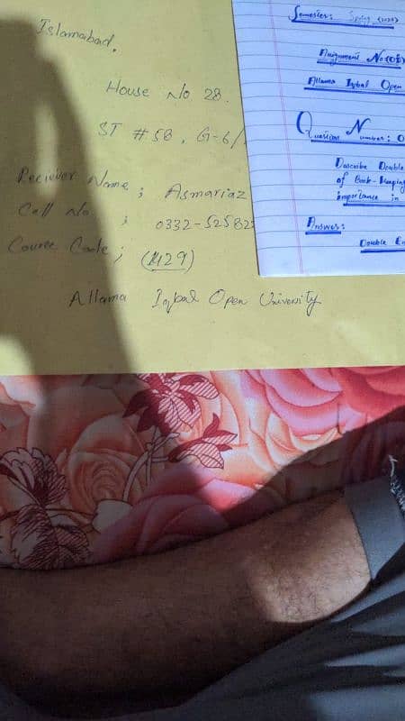 Allama Iqbal Open University Handwriting Assignment likhway 9
