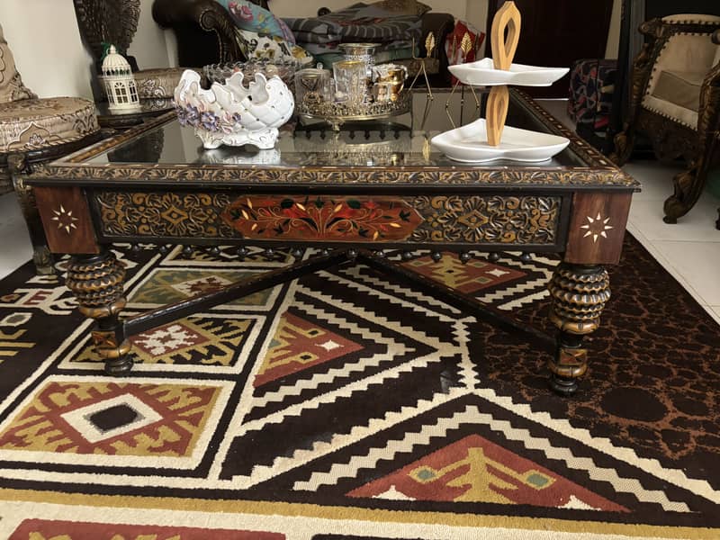 Center table with 2 side tables 2
