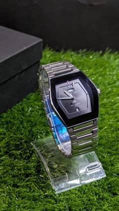 new arrival stainless steel watch and fiber watch