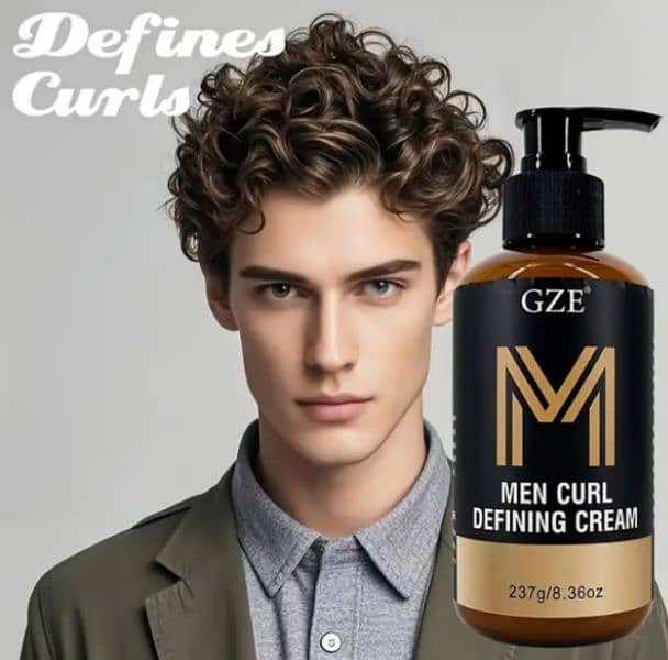 “Men’s Curl Defining Cream – Imported – Curls Styling & Frizz Control” 1