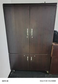 Four Wooden Almari & One Mattress