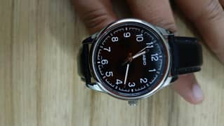 premium black leather Casio watch (original)MTP-V005L-1B4UDF