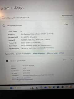 Asus TUF,RTX 3050,intel core i5 , 16gb Ram 512 gb ssd,15 in full gam