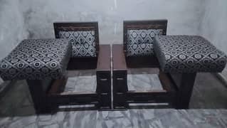 Sofa Set with good wood 1 x 3 Seater and 2 x Single Seater