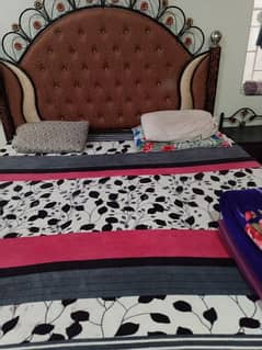 double bed with side tables without mattress