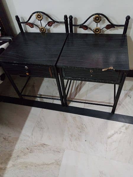 double bed with side tables without mattress 1