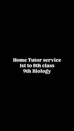 home Tution service Available
