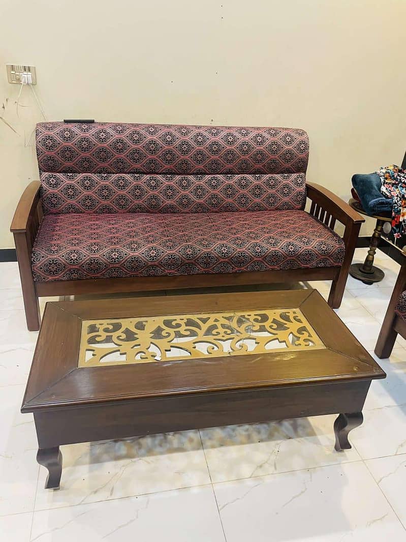 5seater sofa set with center table and side table 2