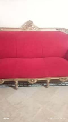 sofa set red colour