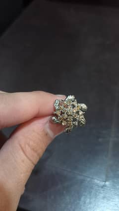 Diamond Ring for women. Diamonds in Silver material Rings