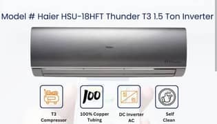 Haier HSU-18HFT Thunder T3 1.5 Ton Inverter (Silver)