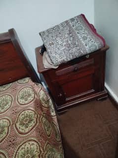 bed with side tables