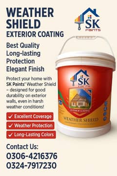 we have every kind of paint , weather sheild and distapmper available.