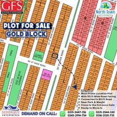 CHANCE DEAL PLOT SALE IN NORTH TOWN RESIDENCY PHASE 1 GOLD BLOCK
