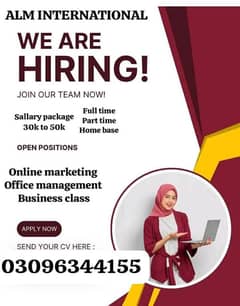 Urgent Staff required home base and online base.