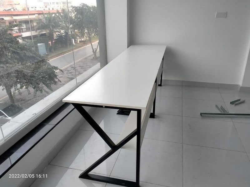 Modern K-shape computer and study table, office table, desktop table 4