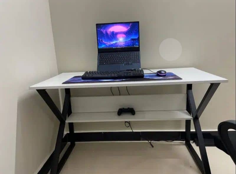 Modern K-shape computer and study table, office table, desktop table 6