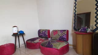 Single bed with side table
