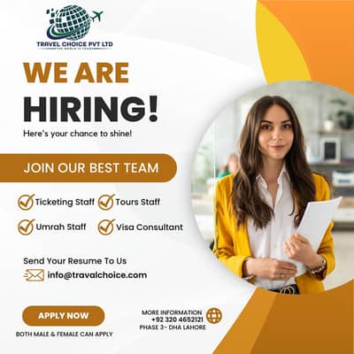 Travel & Toursim job for Travel Agency