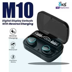 M10 Earbuds Bluetooth 5.1 Earphone3500mah charging box water proof