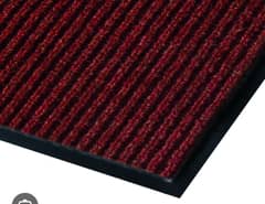 Carpet maroon color with black stripe