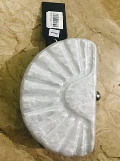 Insignia white clutch