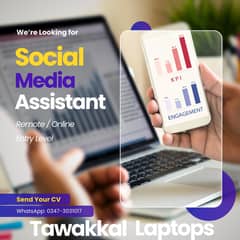 Social Media Assistant / Associate  - Male / Female