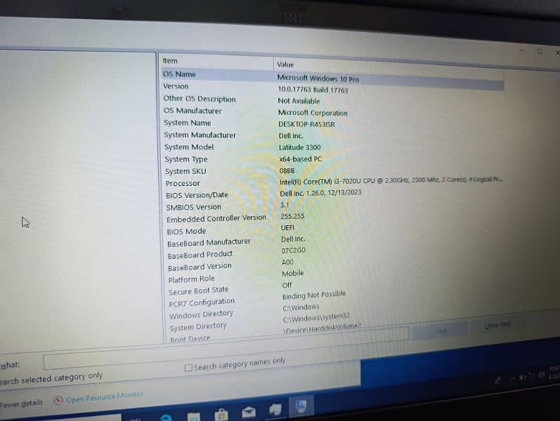 Dell latitude 3300 i3 7th gen With Ddr4 8 GB RAM 10