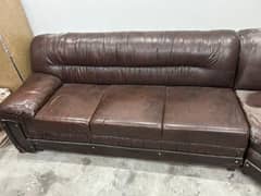 Leather sofa set