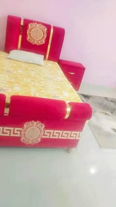 Bed with side table/single bed brand new for sale