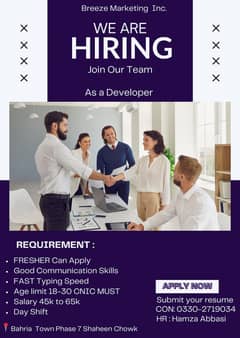 We are Hiring a Developer