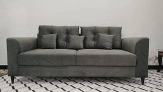 Modern 7 seater grey coloured New Like Sofa set for sale