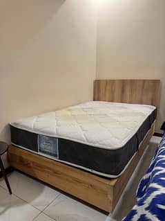 single bed with mattress