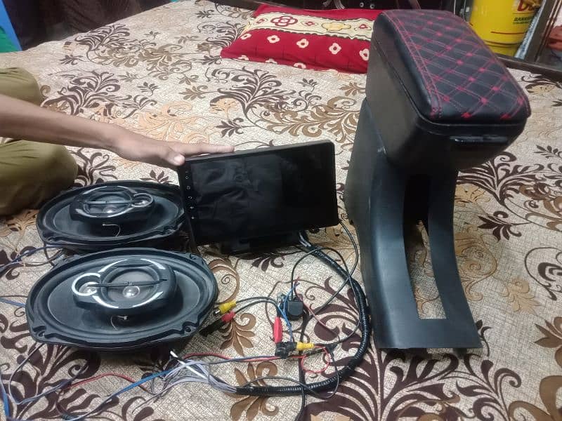 complete set of android panel, camera,USB,, Beltek speaker 1500 wat t 7